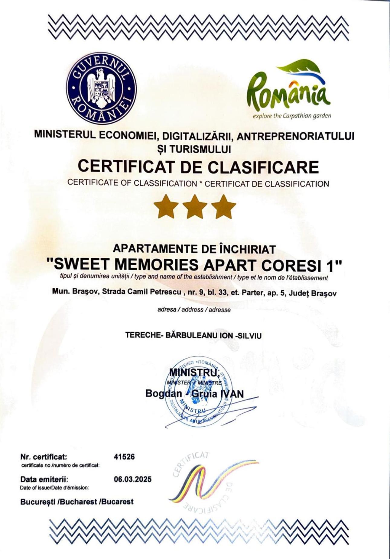 Sweet Memories Apart Coresi 1 Brasov Exterior photo